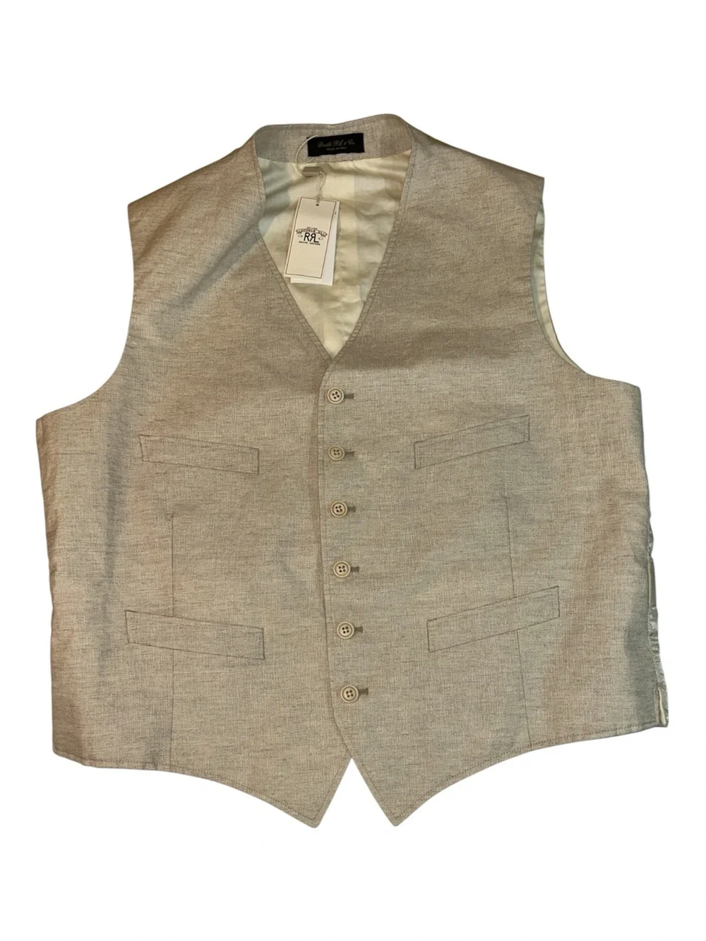 Double RL Ralph Lauren Linen/Silk Vest